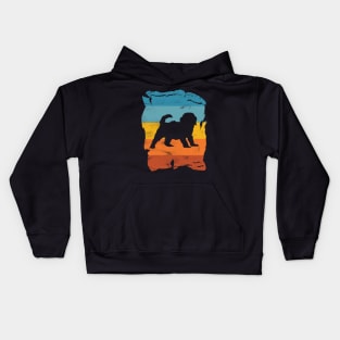 Cockapoo Distressed Vintage Retro Silhouette Kids Hoodie